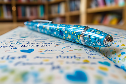 Fountain Pen on Open Notebook