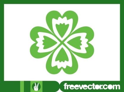 Four-Leaf Clover Free Vector