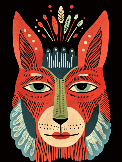 Fox Face Illustration