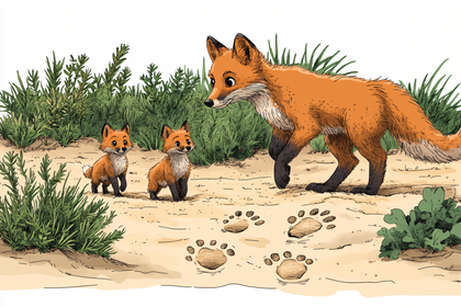 Fox Family in the Wild