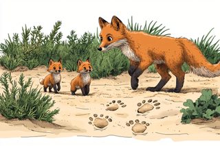 Fox Family in the Wild
