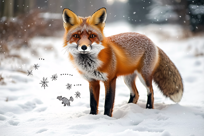 Fox in Snowy Stance