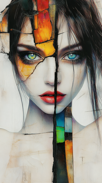 Fractured Beauty Portrait