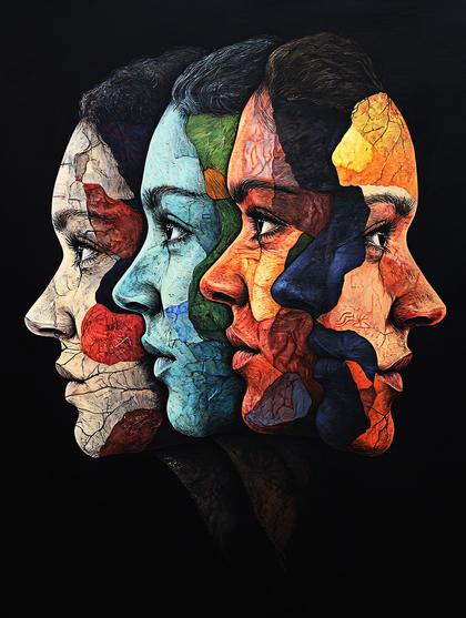 Fractured Faces Portrait