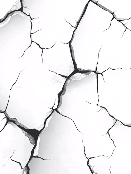 Fractured White Surface