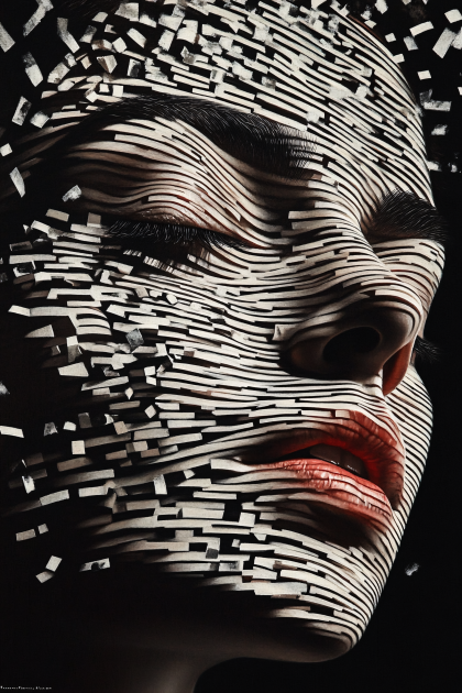 Fragmented Portrait Of A Woman