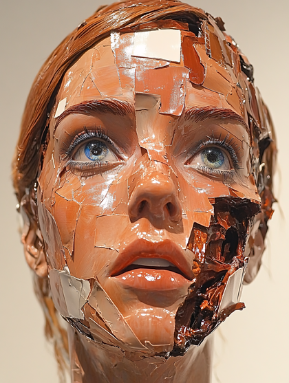 Fragmented Portrait Sculpture