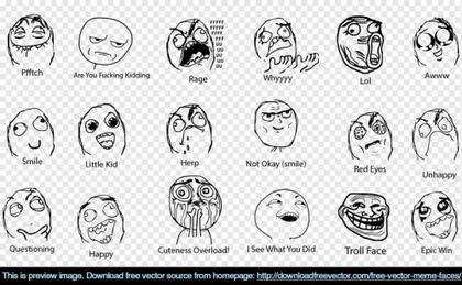 Meme Faces Free Vector