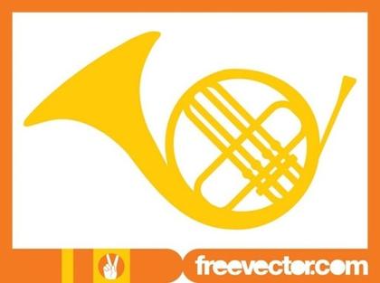 French Horn Free Vector