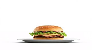 gourmet burger plate