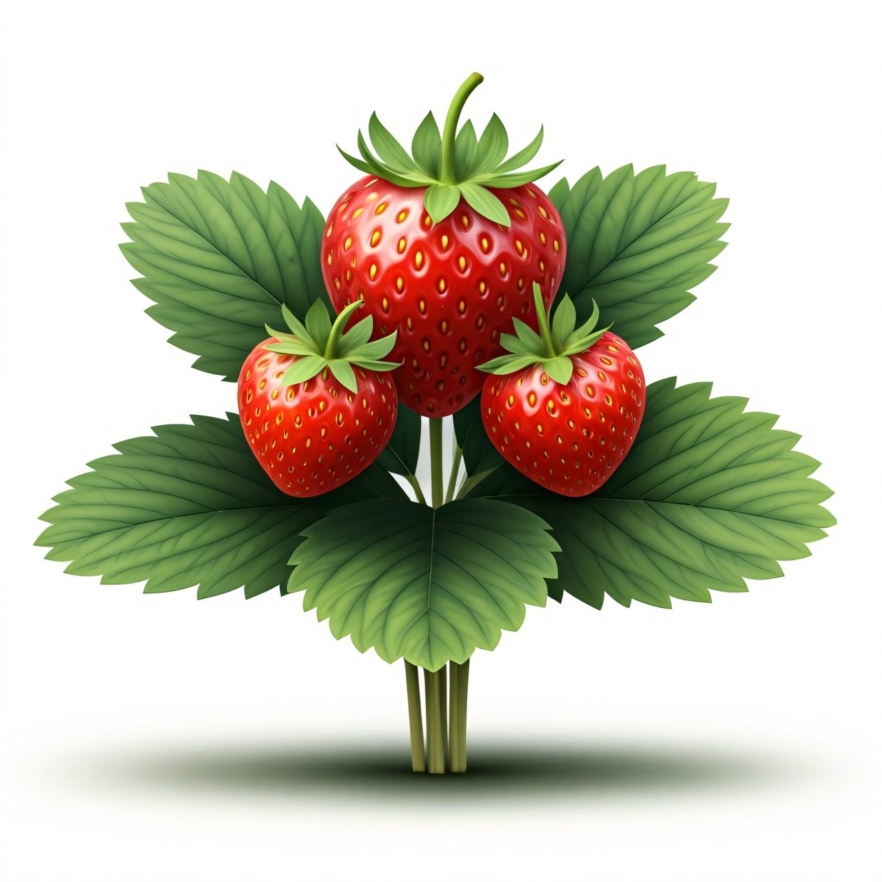 Strawberries and Leaves