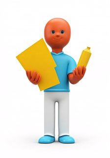 3D Character Holding Items