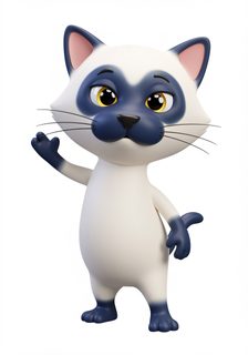 cartoon siamese cat