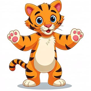 cute cartoon tiger