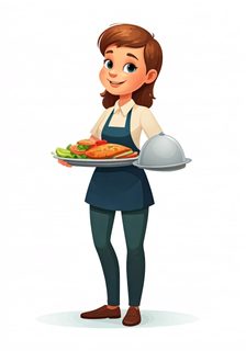 waiter-serving-food
