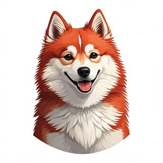red husky portrait
