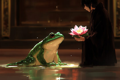 Frog and Lotus Offering