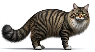 fluffy tabby cat