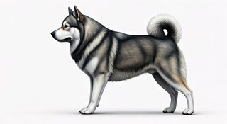 standing siberian husky