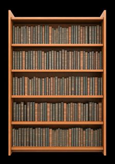 wooden bookshelf books