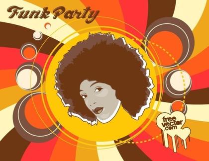 Funk Party Flyer Free Vector