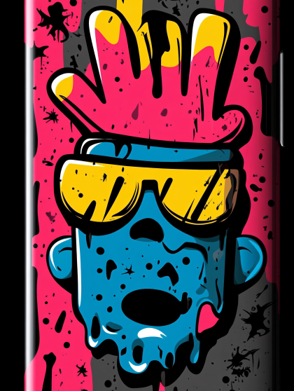 Funky Zombie Head Vector