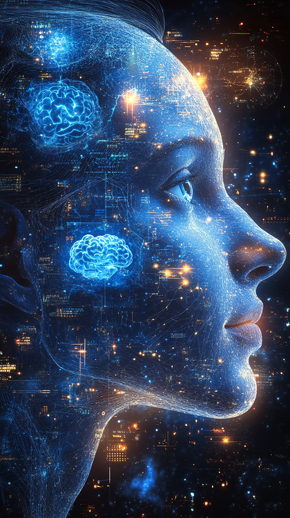 Futuristic AI Mindscape