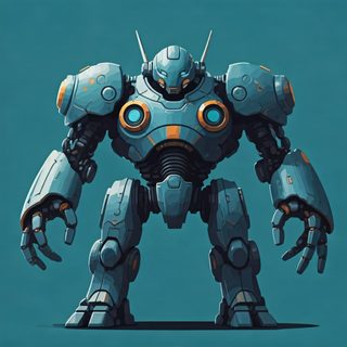blue mech robot