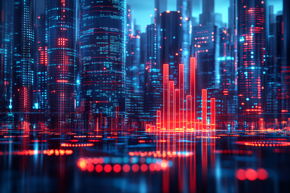 Futuristic City Data Visualization