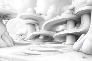 Futuristic Cityscape Sketch