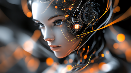 Futuristic Cyborg Woman