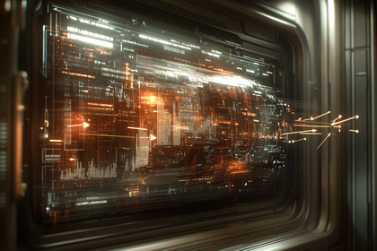 Futuristic Data Stream Visualization