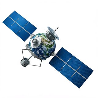 earth-themed satellite