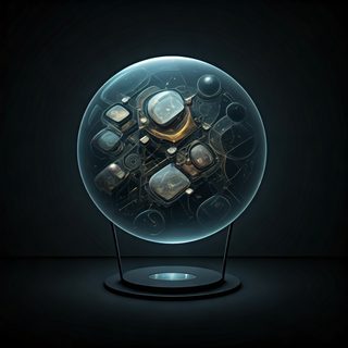 mechanical glass orb