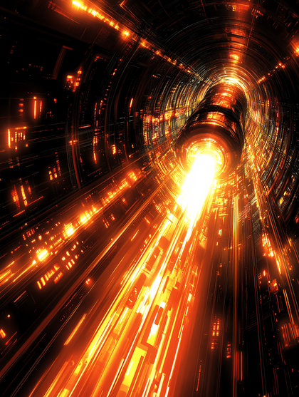 Futuristic Glowing Tunnel