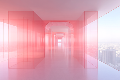 Futuristic Pink Corridor