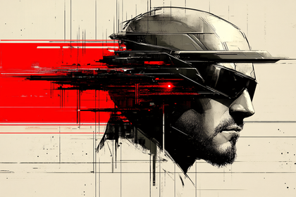 Futuristic Profile Portrait