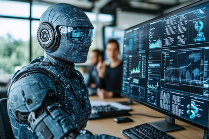 Futuristic Robot Analyst