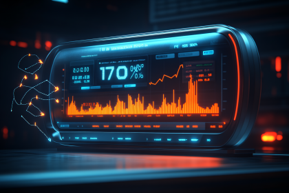 Futuristic Stock Analysis Display