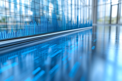 Futuristic Stock Market Data Display