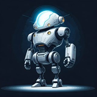 futuristic white robot