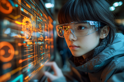 Futuristic Young Technician