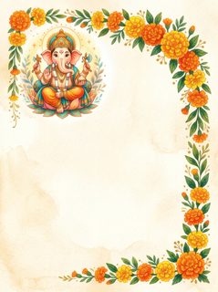 ganesha floral invitation