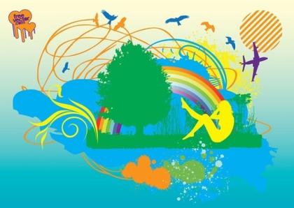 Garden of Eden Free Vector