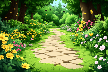 Garden Path in Bloom