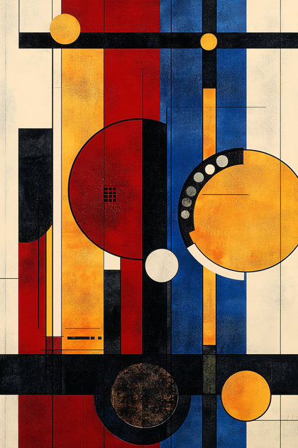 Geometric Abstract Art Composition