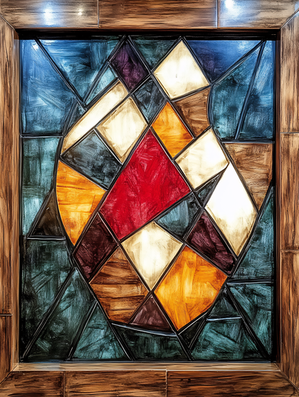 Geometric Abstract Stained Glass Art