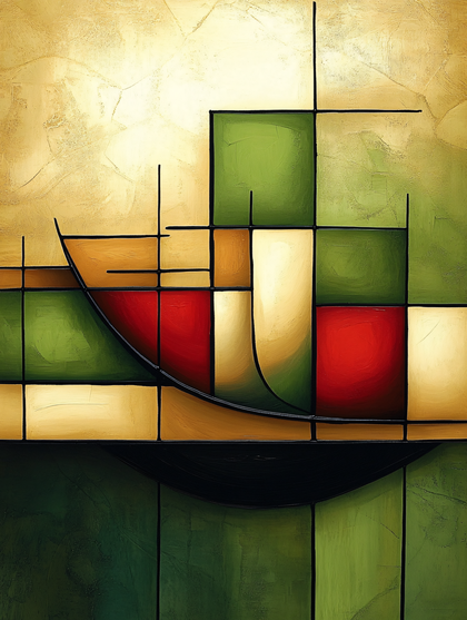 Geometric Abstraction with Curved Lines