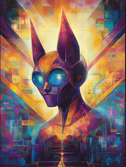 Geometric Cat Humanoid