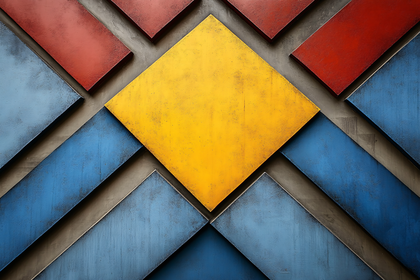 Geometric Color Block Arrangement